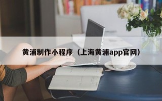 玉树黄浦制作小程序（上海黄浦app官网）
